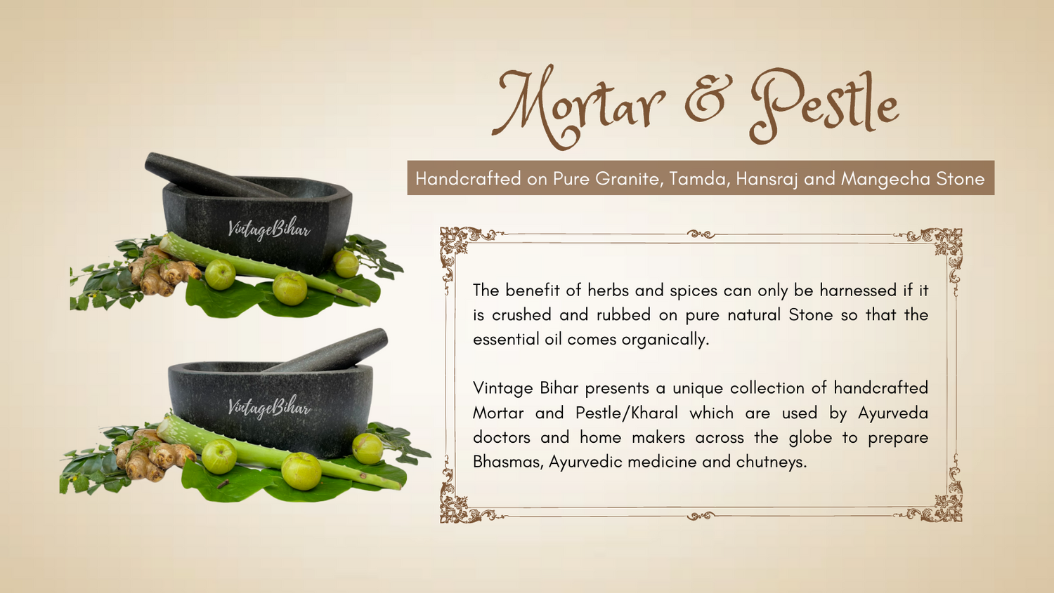 Mortar and Pestle Kundi Kharal Stone Grinder