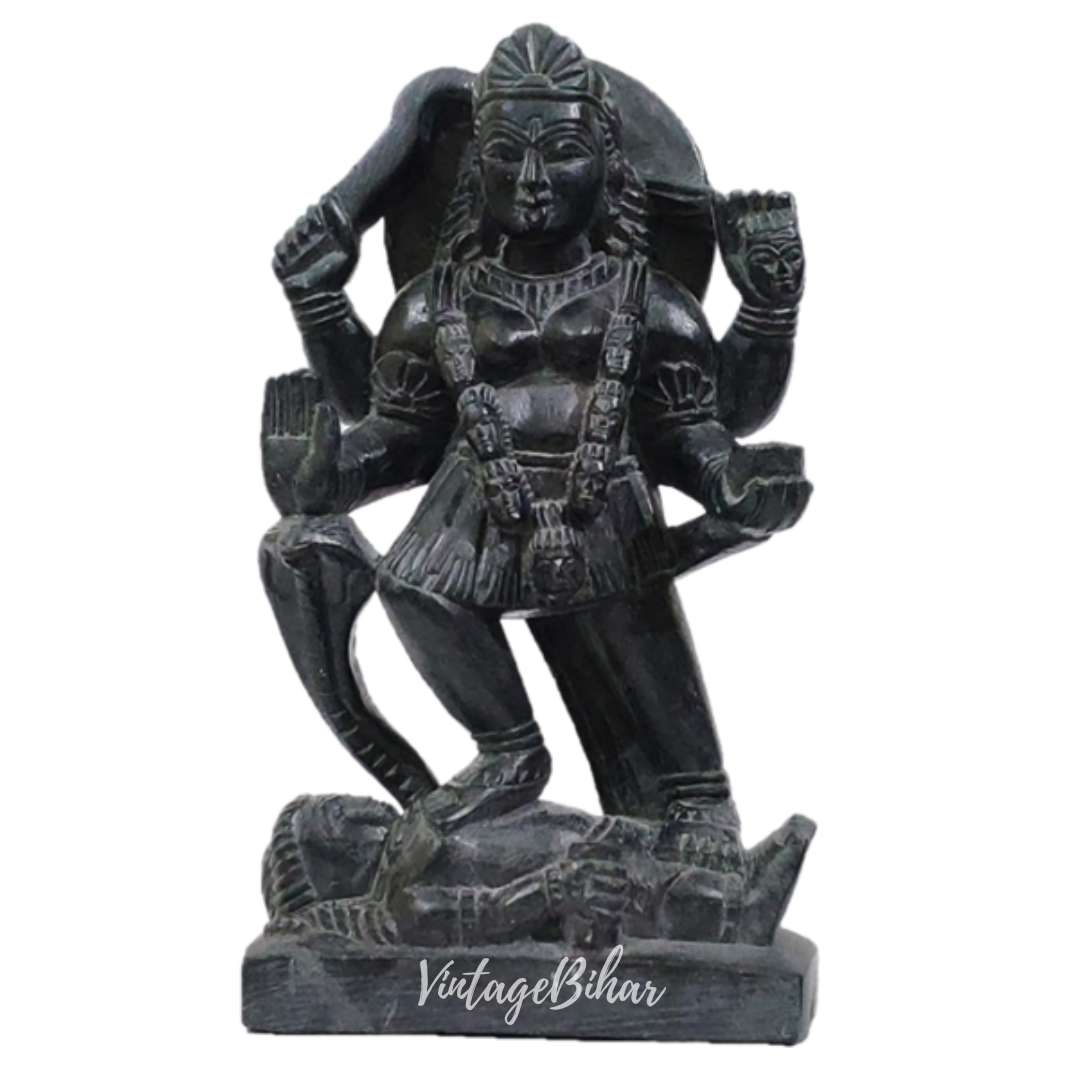 Goddess Kali Statue in Natural Stone