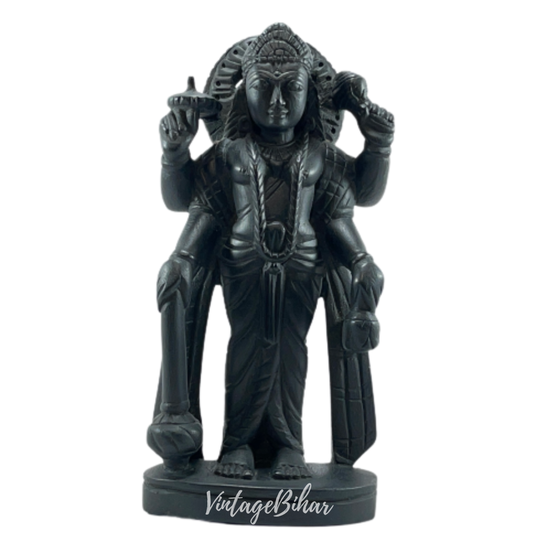 Lord Vishnu Statue made of Pure Palewa Stone