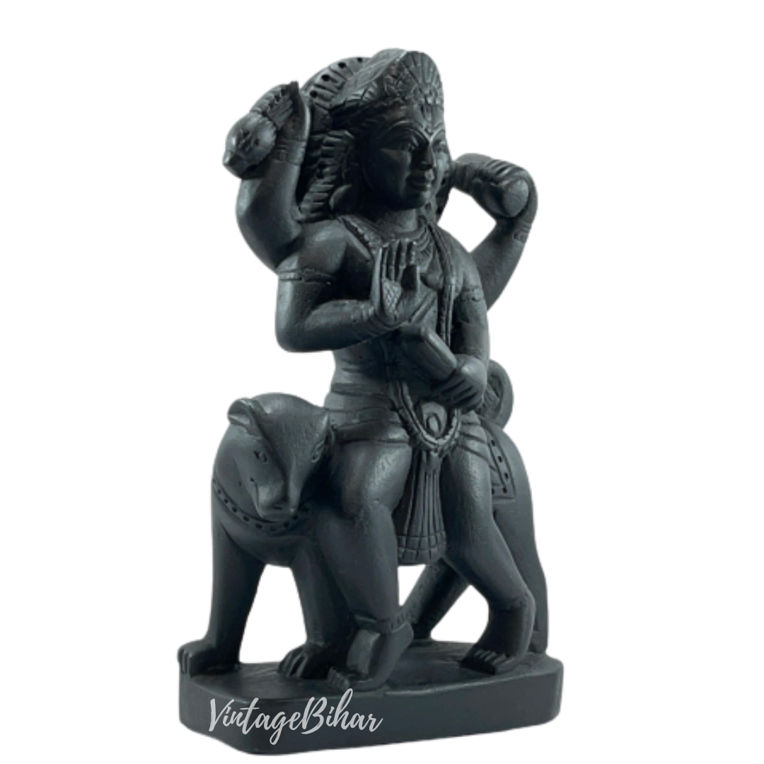 Lord Kal Bhairav Statue in Pure Palewa Stone