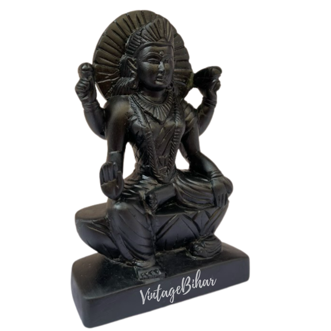 Goddess Laxmi in Pure Palewa Stone