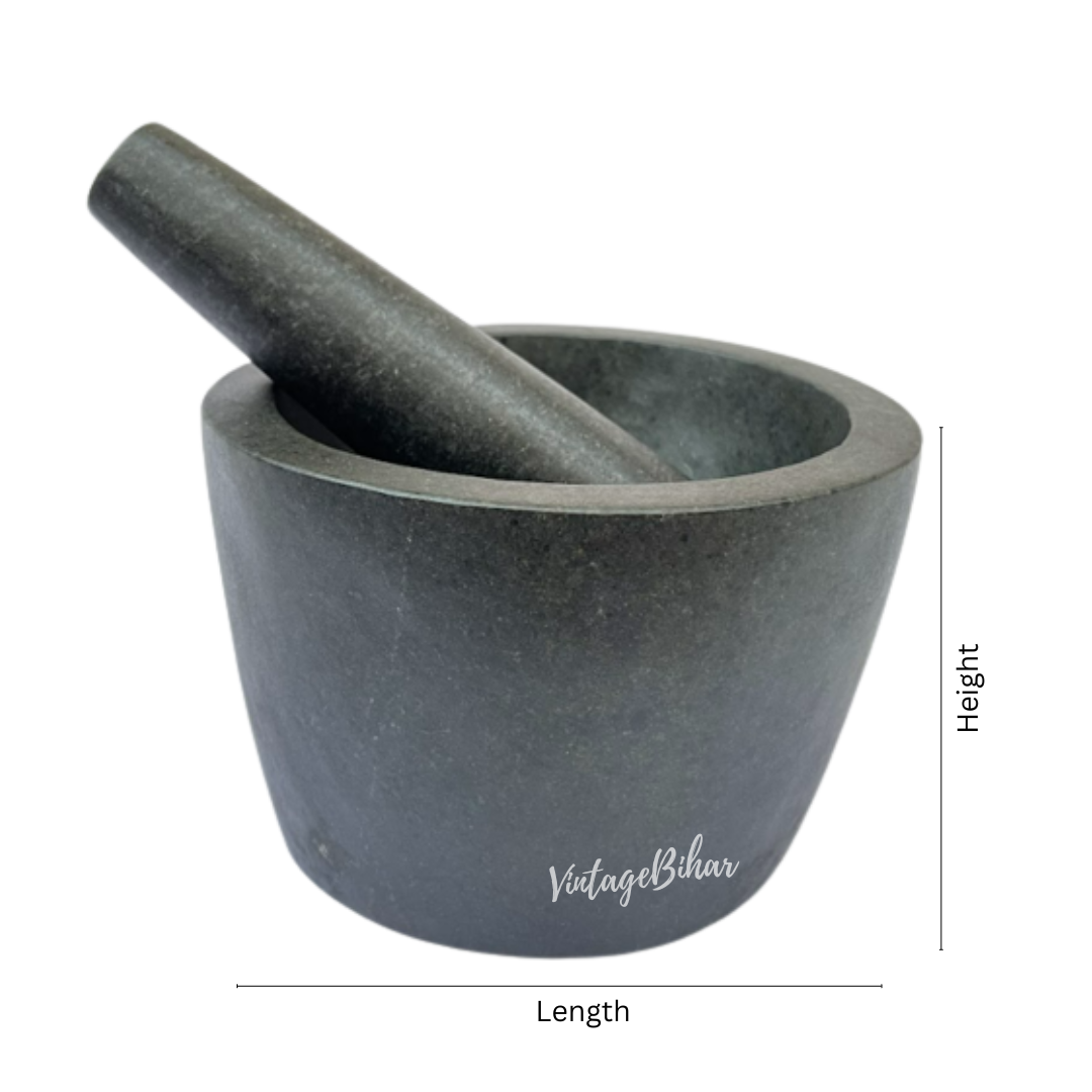 Stone mortar and pestle big size (Round Shape)