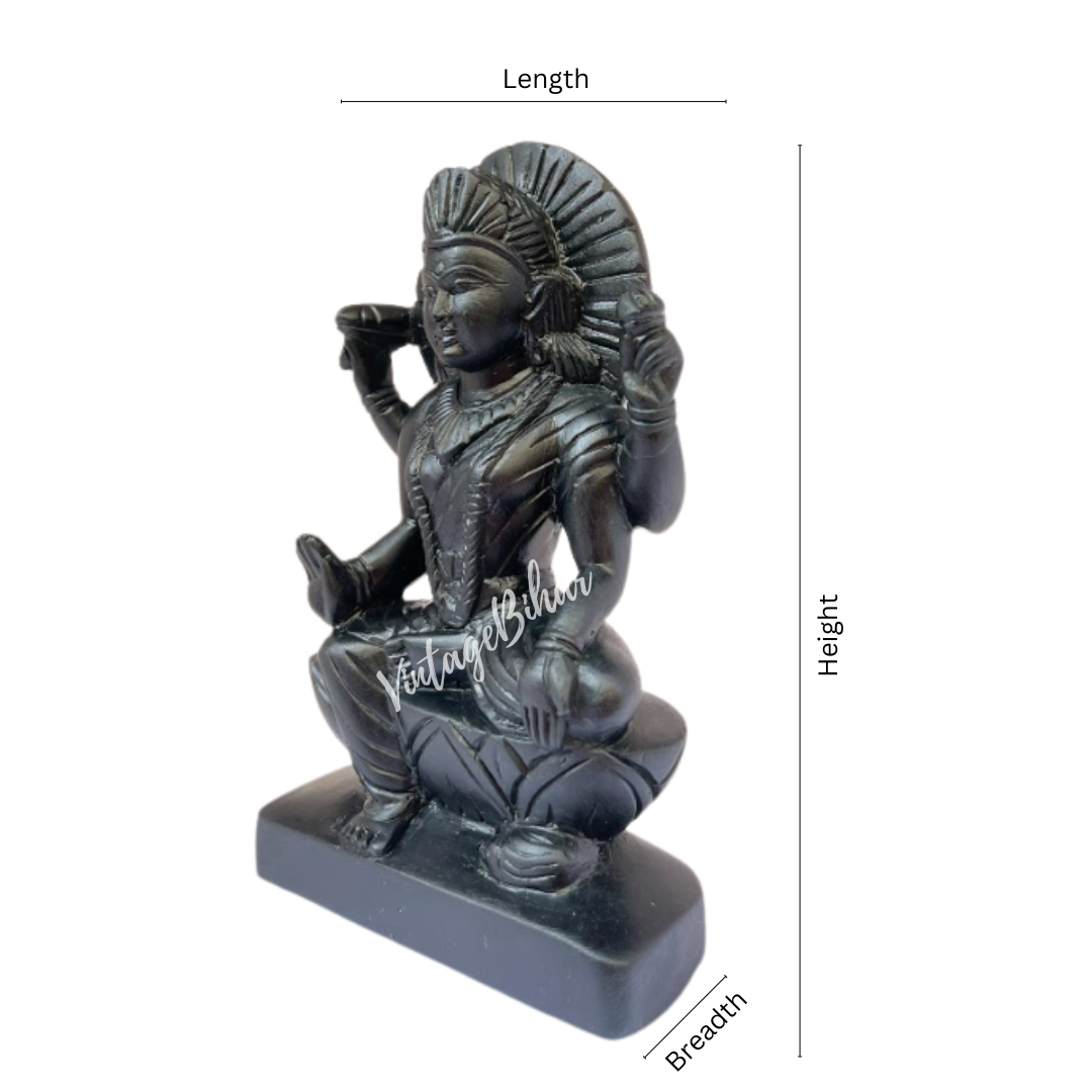 Goddess Laxmi in Pure Palewa Stone