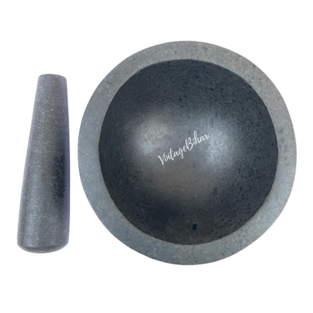 Stone mortar and pestle big size (Round Shape)