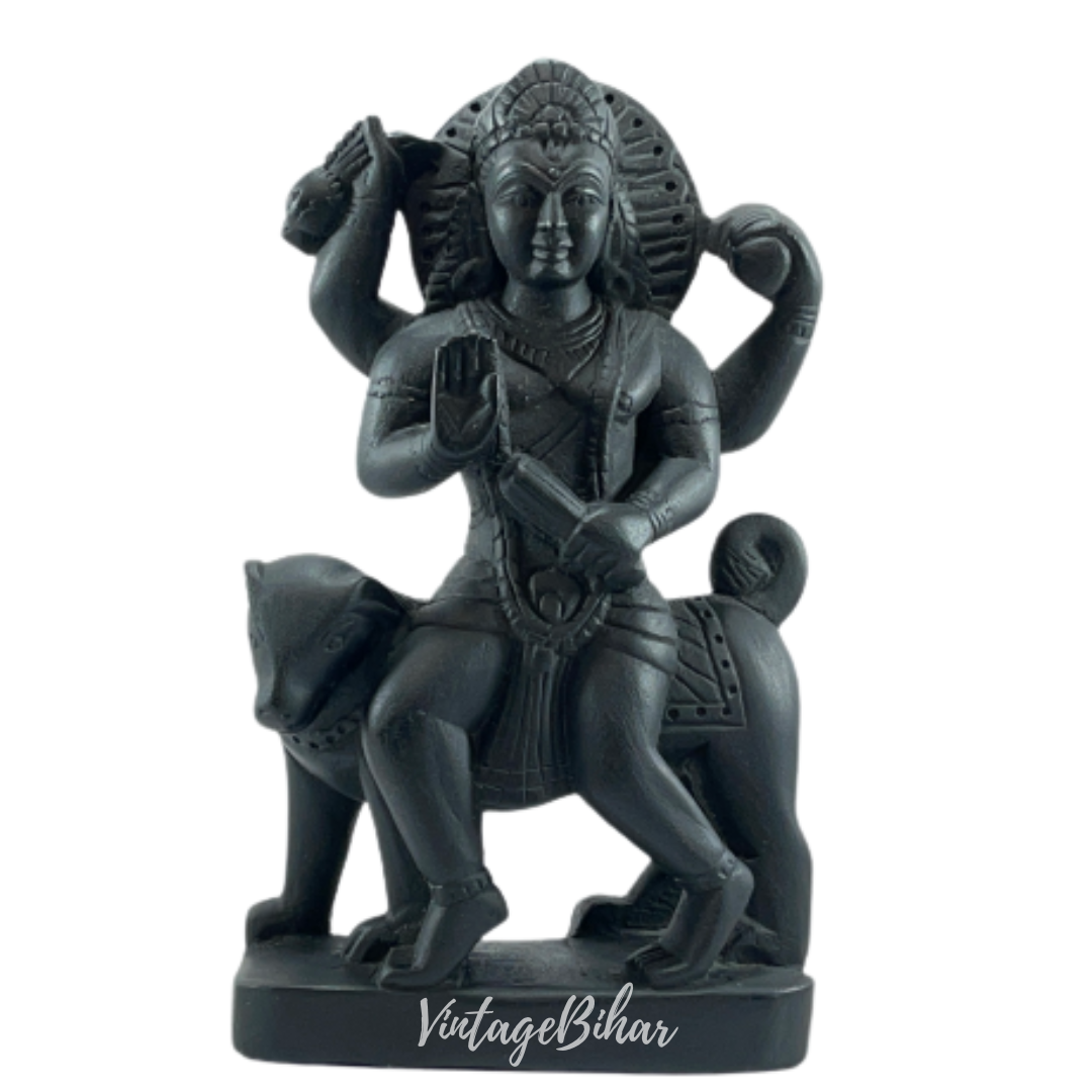 Lord Kal Bhairav Statue in Pure Palewa Stone