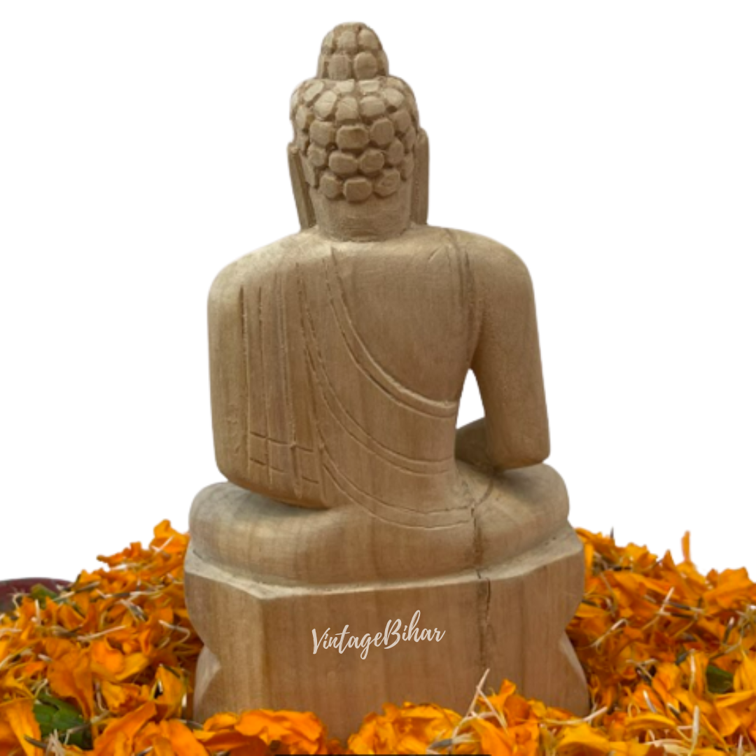 Wooden Buddha Statue Without Chakra