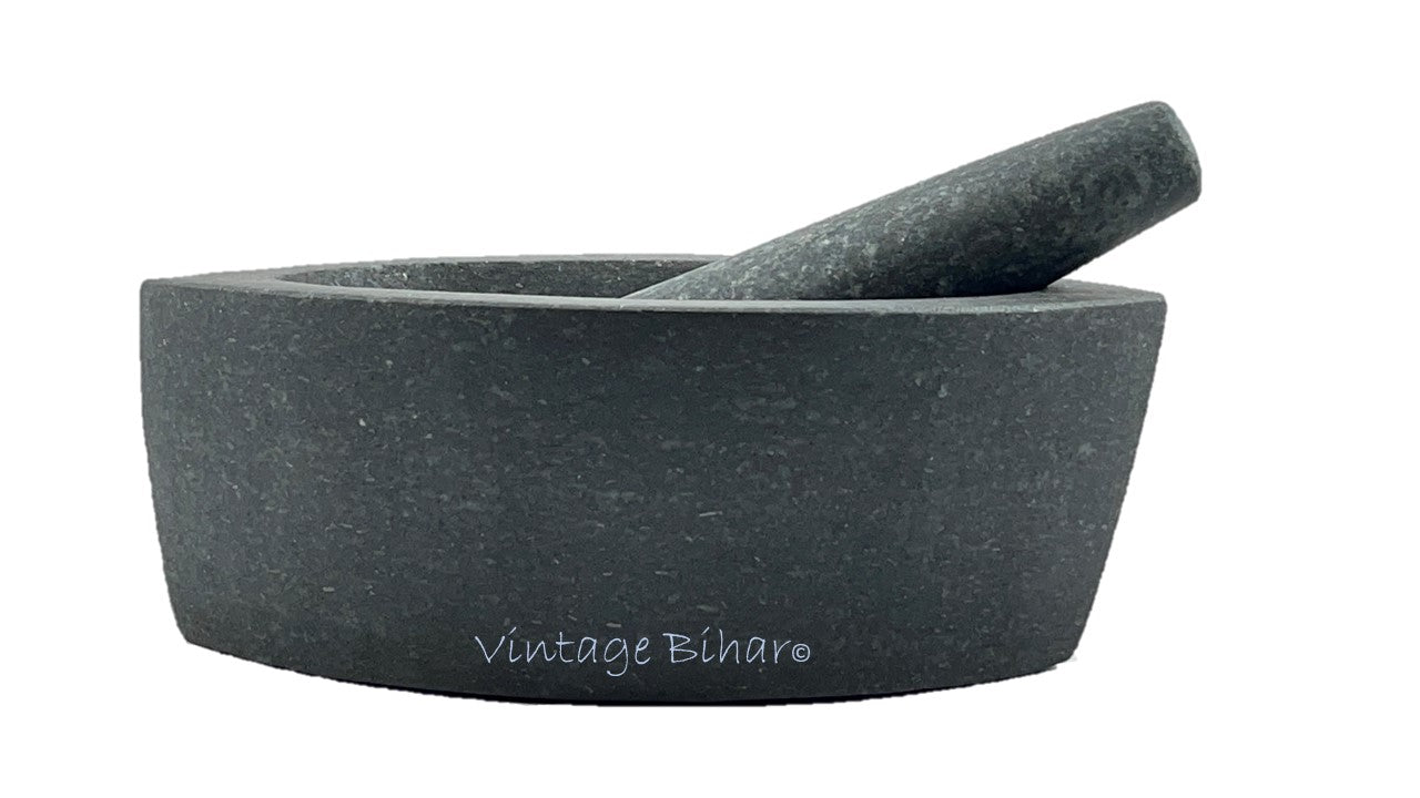 Stone mortar and pestle big size (Boat Shape)