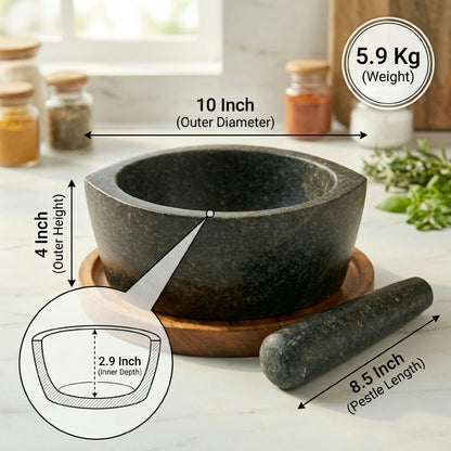 Boat Shape Stone Mortar and Pestle | Tamda Kharal, 6 to 24 Inch