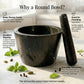 Round Hansraj Stone Mortar and Pestle | Kharal Khalbatta, 5-14 Inch