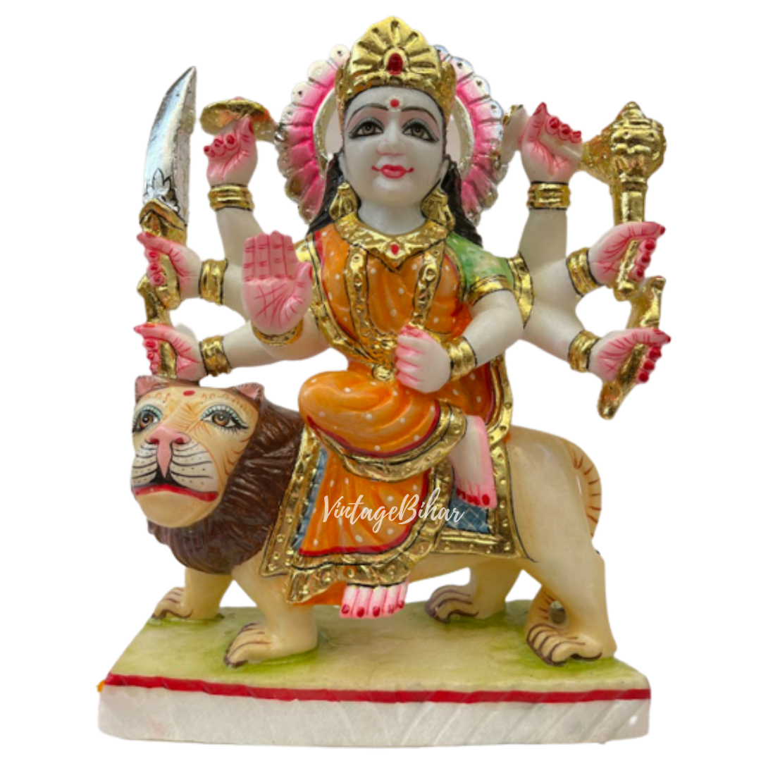 Goddess Durga Statue made of Marble