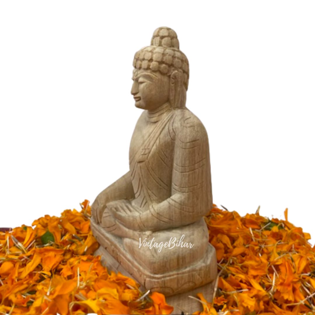 Wooden Buddha Statue Without Chakra