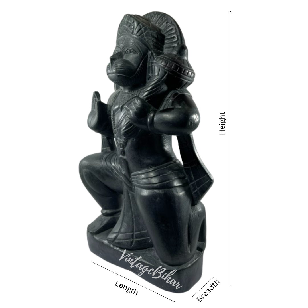Lord Hanuman Statue in Pure Palewa Stone
