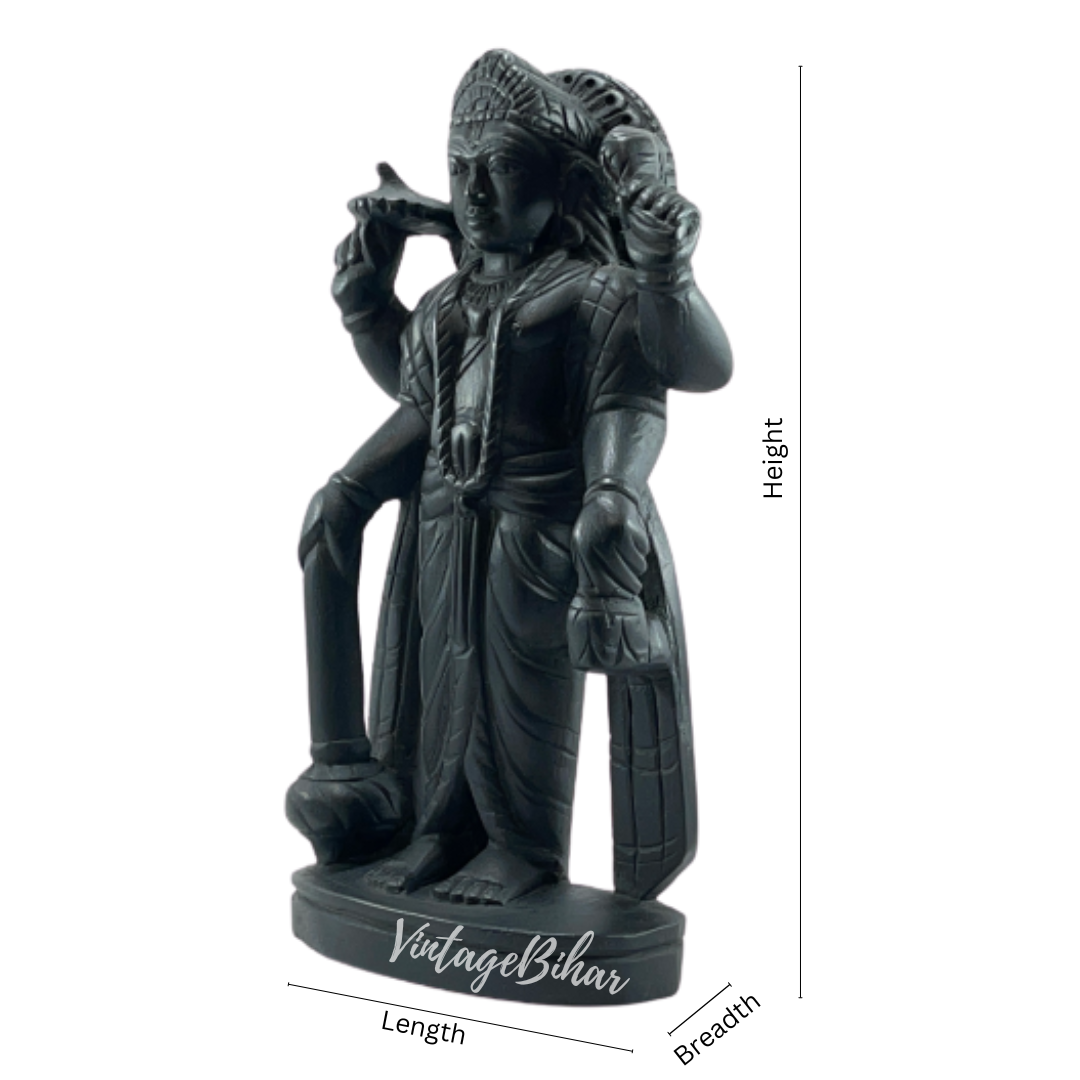 Lord Vishnu Statue made of Pure Palewa Stone