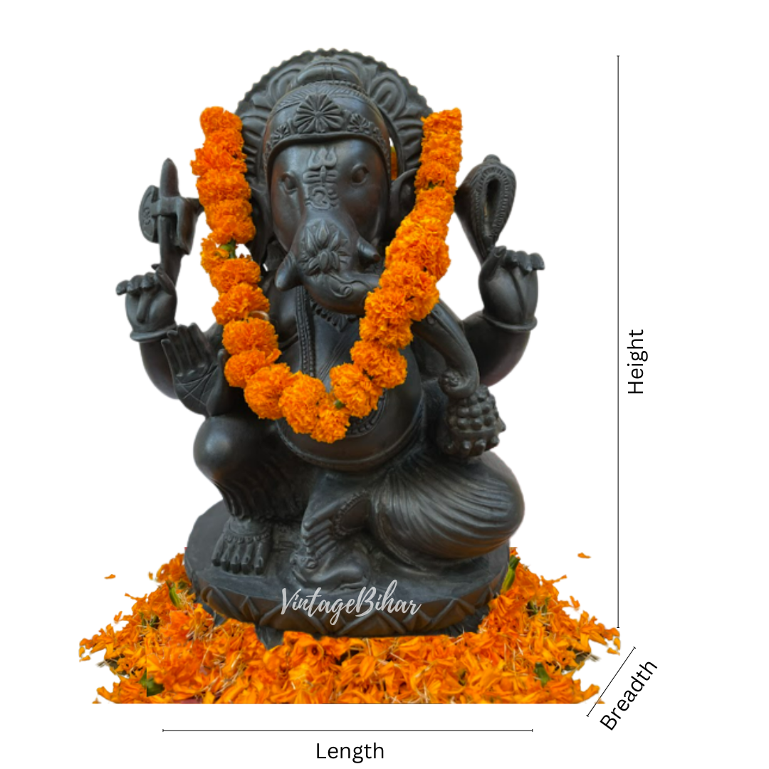 Lord Ganesha Statue Made of pure Natural Stone