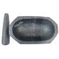 Stone mortar and pestle big size (Octagonal Capsule Shape)